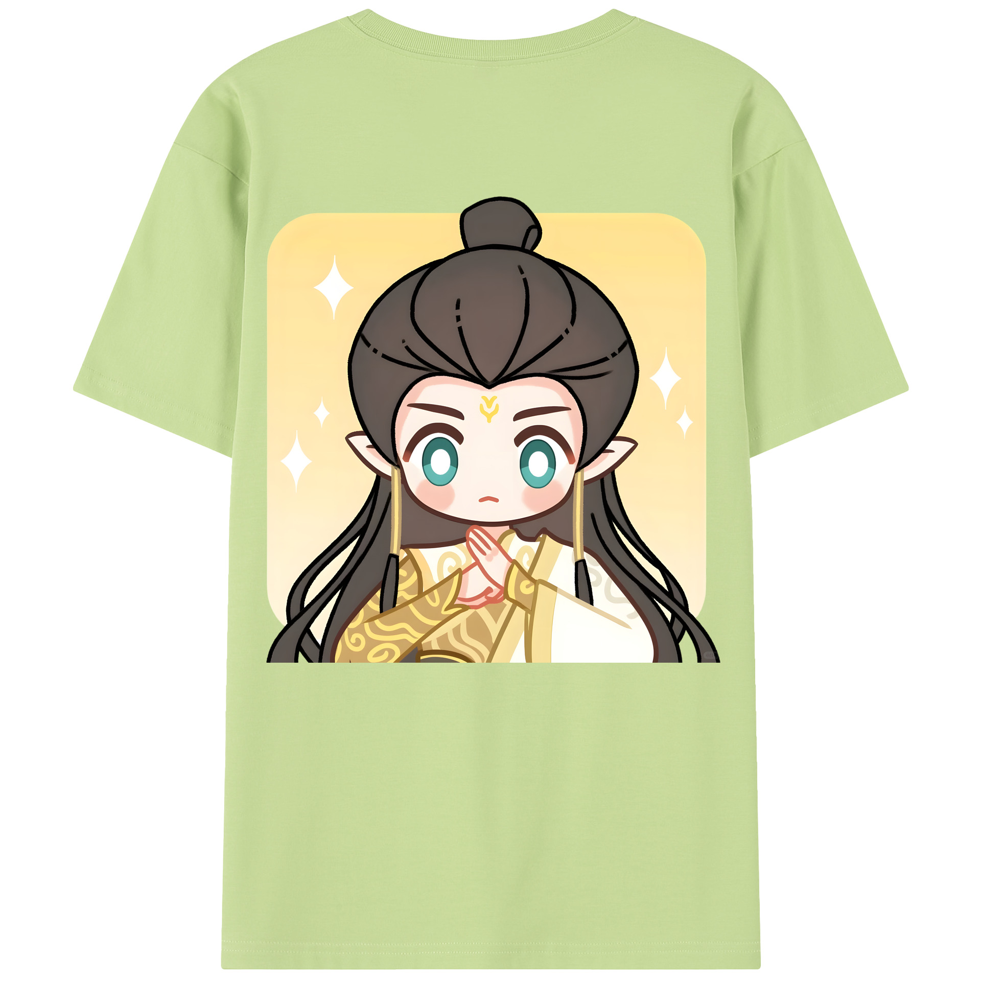 （画像用） Ne Zha 2 ナタ 魔童の大暴れ 綿100％半袖Tシャツ（背面プリント）